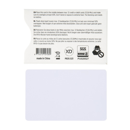 Karta do portfela, ochrona RFID Biały P820.523 (3)