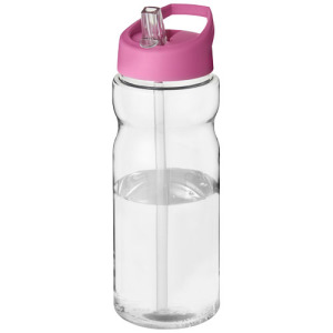 Bidon H2O Base® o pojemności 650 ml z wieczkiem z słomką Przezroczysty