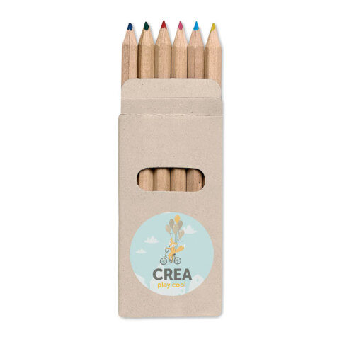 6 kolorowych ołówków wielokolorowy KC2478-99 (4)
