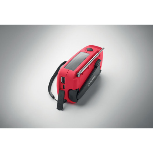 Przenośne radio z latarką LED Czerwony MO2746-05 (5)