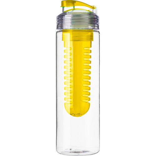 Bidon, butelka sportowa 650 ml z pojemnikiem na lód lub owoce żółty V9868-08 