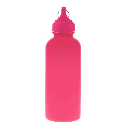 Bidon, butelka sportowa 600 ml z karabińczykiem różowy V8439-21 (2)
