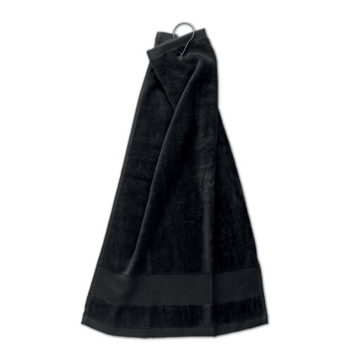 Bawełniany ręcznik golfowy czarny MO6525-03 (1)