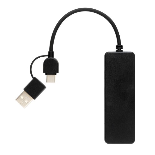 Hub USB 2.0 z USB C RABS black P308.261 (1)