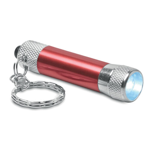 Aluminiowy brelok latarka czerwony MO8622-05 (1)