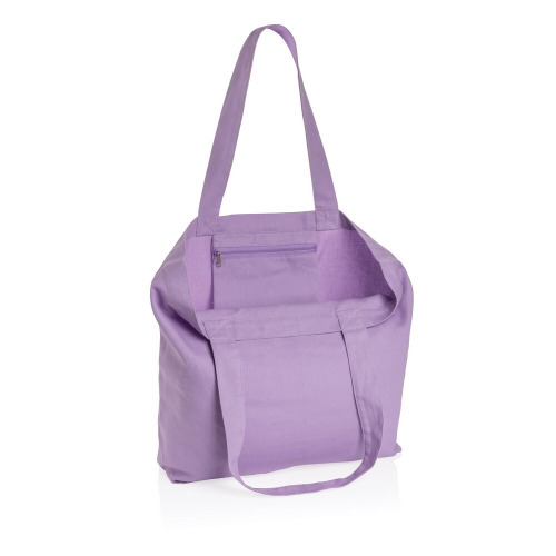 Torba na zakupy AWARE™, bawełna z recyklingu Fioletowy P762.976 (1)