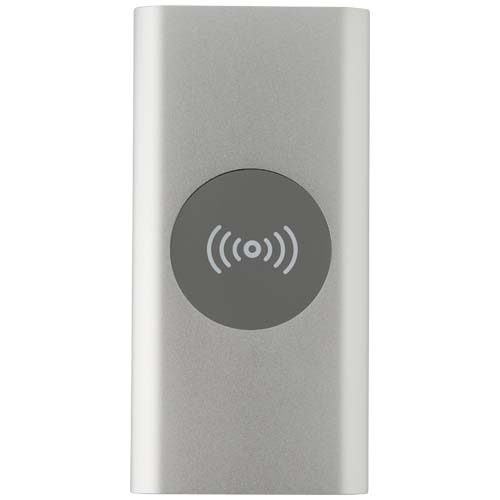 Juice bezprzewodowy powerbank o pojemności 8000 mAh Type-C z aluminium pochodzącego z recyklingu Srebrny 12438581 (2)