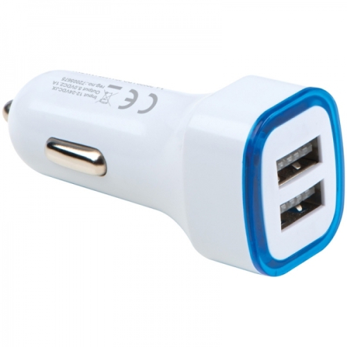 Ładowarka samochodowa USB FRUIT niebieski 092804 (1)