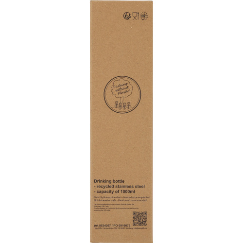 Butelka stalowa z recyklingu DENIZIL 1000 ml Szary 534207 (9)