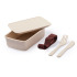 Ekologiczne pudełko śniadaniowe 700 ml, sztućce Neutralny V0686-00  thumbnail