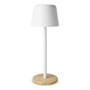 Lampa stołowa Solis z regulacją jasności i podstawą z bambusa