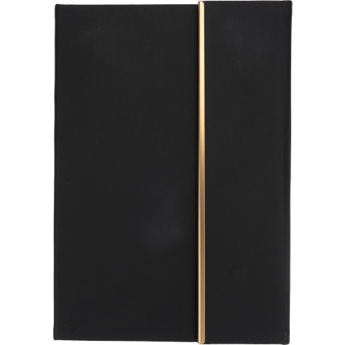 Notatnik A5 ze skóry z recyklingu, w linie z długopisem metalowym CrisMa MAGGIE Czarny 2476303 (10)