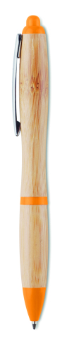 Długopis z bambusa pomarańczowy MO9485-10 (2)