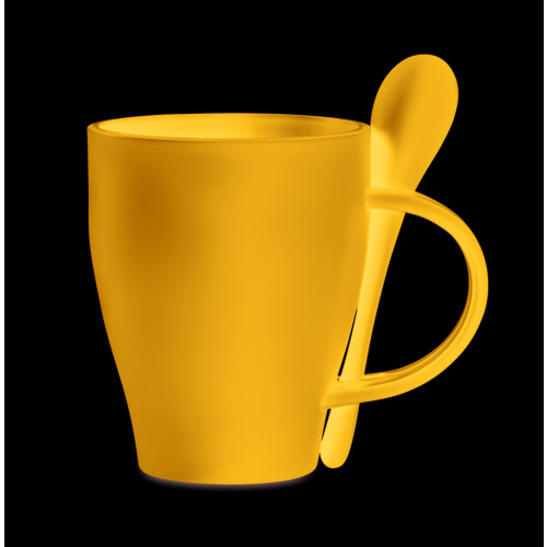 Kubek z łyżeczką, 300 ml Granatowy MO6255-04 (2)