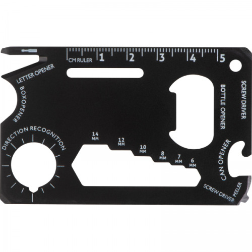 Narzędzie wielofunkcyjne karta survivalowa BENNO Czarny 9073403 (6)