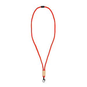 Paracord R-PET lanyard Czerwony