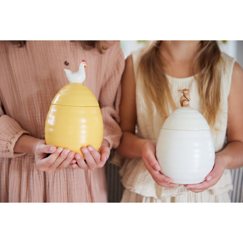SŁOIK ELLEN Z POKRYWKĄ KURA, Ż&Oacute;ŁTY Żółty 5018450- (4)