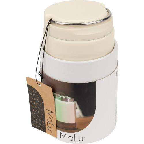 Lunch box termiczny stalowy z recyklingu PORTO CERVO MoLu 400 ml Biały 398306 (9)