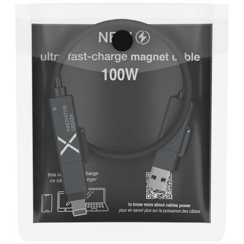 SCX.design C59 magnetyczny kabel do ładowania o mocy 100 W w izolacji z silikonu Czarny 2PX21590 (1)