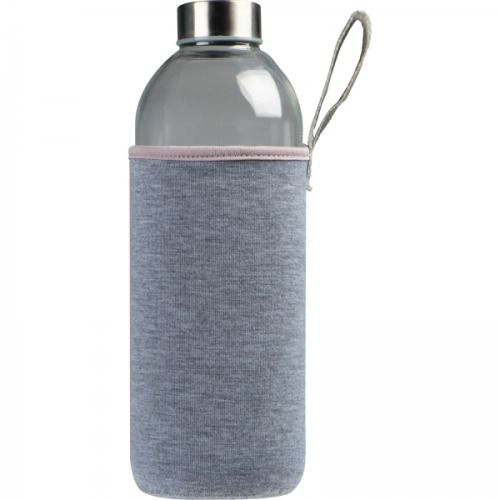 Butelka szklana z pokrowcem 1000 ml JESSICA Szary 6242707 (5)