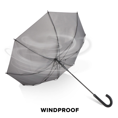 Verdure 190T Pongee 23" Wiatroodporny parasol z uchwytem, automatyczny Szary LT97119-N0061 (5)