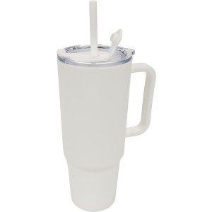 Kubek ze słomką XXL 1200 ml TEODORA Biały