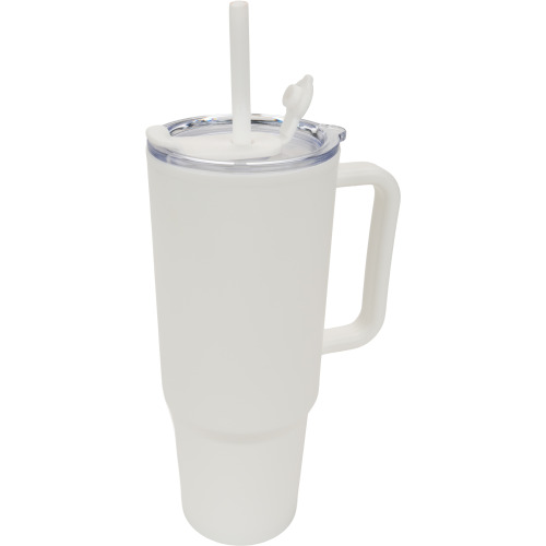 Kubek ze słomką XXL 1200 ml TEODORA Biały 8468606 