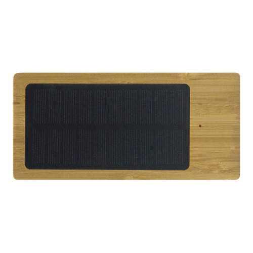 Powerbank bambusowy z panelem słonecznym 8000mAh Drewniany LT91276-N0093 (3)