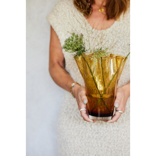 Wazon VIVA duży, bursztynowy Default 5018376- 