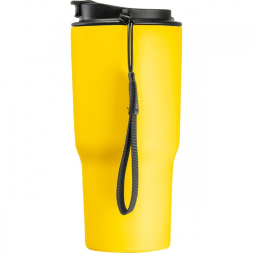 Kubek termiczny 550 ml ze stali z recyklingu DANA żółty 8523908 (4)