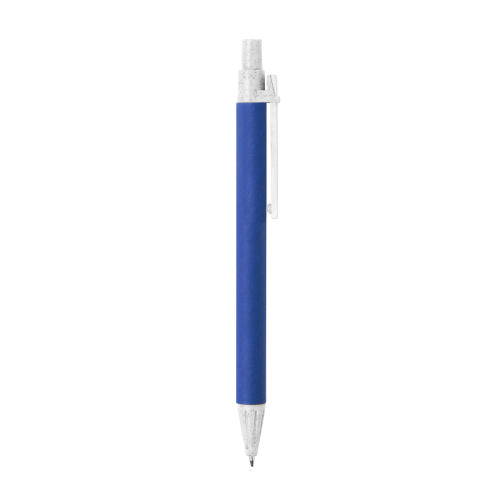 Długopis z kartonu z recyklingu, elementy ze słomy pszenicznej Niebieski V1978-11 (1)