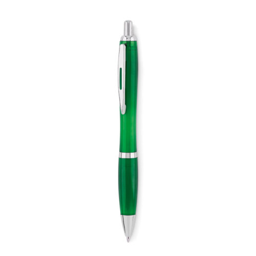 Długopis z RPET przezroczysty zielony MO6409-24 