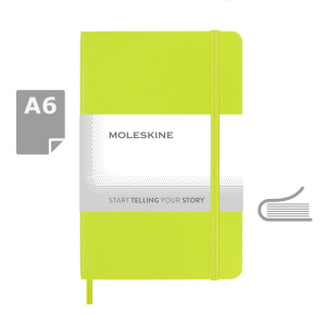 MOLESKINE Notatnik ok. A6 Limonkowy