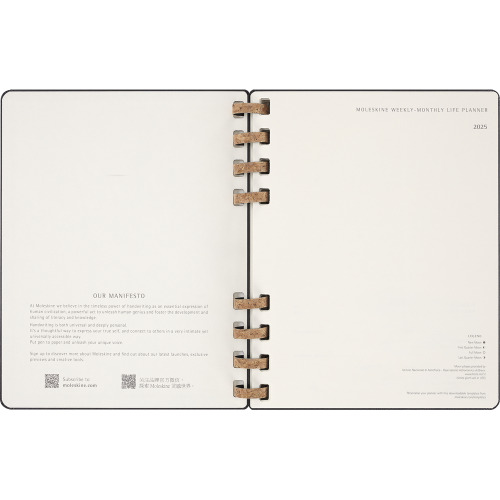 Spiralny kalendarz MOLESKINE Life Czarny VM490-03/2025 (3)