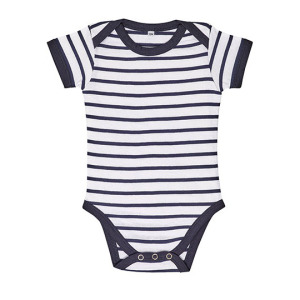 Body niemowlęce Krotkie Rekawy Bawełniane OEKO-TEX - White & Red