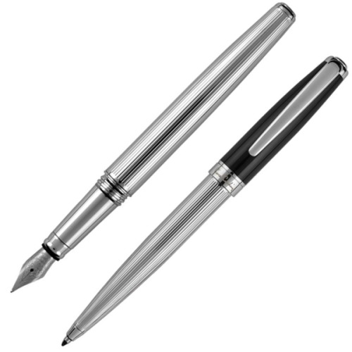 Zestaw piśmienny długopis i pióro wieczne CHRISTOPHE Pierre Cardin Szary B0400400IP307 (2)
