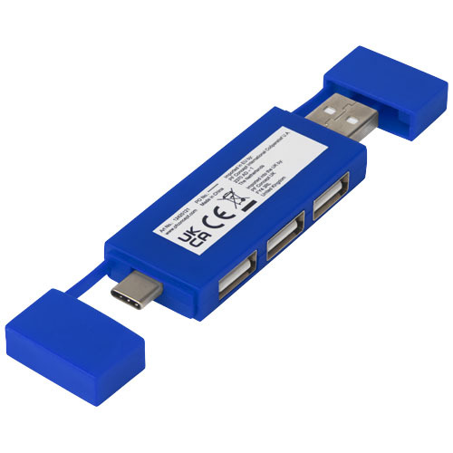 Mulan podwójny koncentrator USB 2.0 Błękit królewski 12425153 (4)