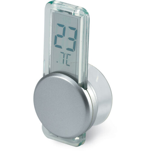 Elegancki termometr LCD srebrny KC2444-14 