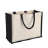 Jutowo-bawełniana torba na ramię OEKO-TEX® 42,5 x 19 x 32 cm 320 g/m² Czarny LT95373-N0002 (1) thumbnail