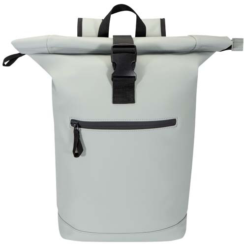 Resi Plus plecak na 15-calowego laptopa o pojemności 18 l z recyklingu, z certyfikatem GRS i zwijaną górną częścią Szary 13009382 (2)