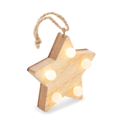 Drewniana gwiazda z lampkami drewna CX1531-40 (2)