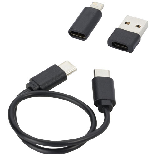 Whiz modułowy kabel do ładowania z tworzyw sztucznych pochodzących z recyklingu Czarny 12436290 (6)