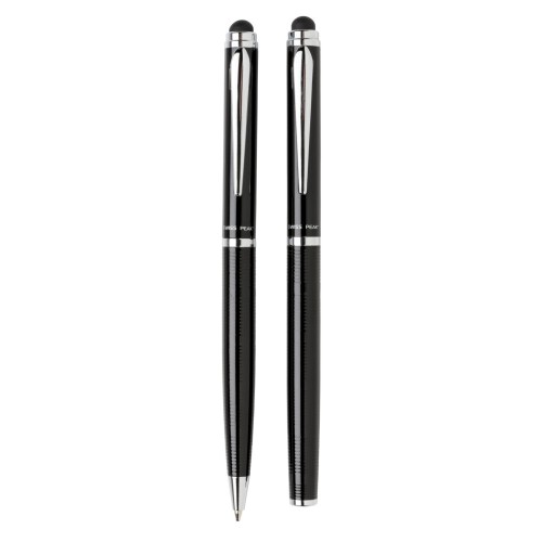 Zestaw piśmienny Swiss Peak, długopis i pióro kulkowe czarny P610.450 (1)