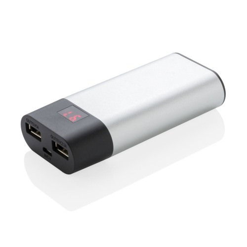 Power bank 4000 mAh z cyfrowym wyświetlaczem Srebrny P324.442 (1)