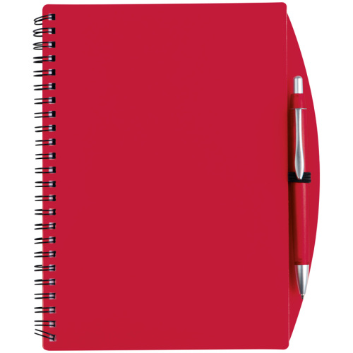 Notes A5 z długopisem TILBURG czerwony 092205 (4)