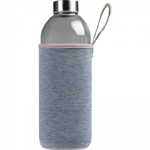 Butelka szklana z pokrowcem 1000 ml JESSICA Szary 6242707 (6)