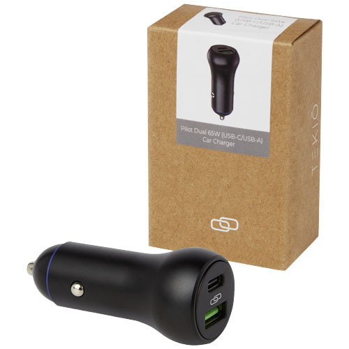 Pilot 55 W USB-C/USB-A podwójna ładowarka samochodowa Czarny 12425990 (6)