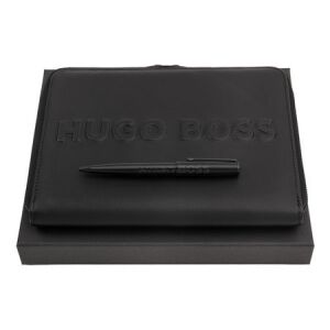 Zestaw upominkowy HUGO BOSS długopis i teczka A5 - HSH2094A + HTM209A Czarny
