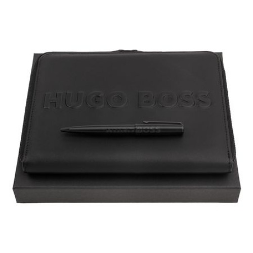 Zestaw upominkowy HUGO BOSS długopis i teczka A5 - HSH2094A + HTM209A Czarny HPBM209A 