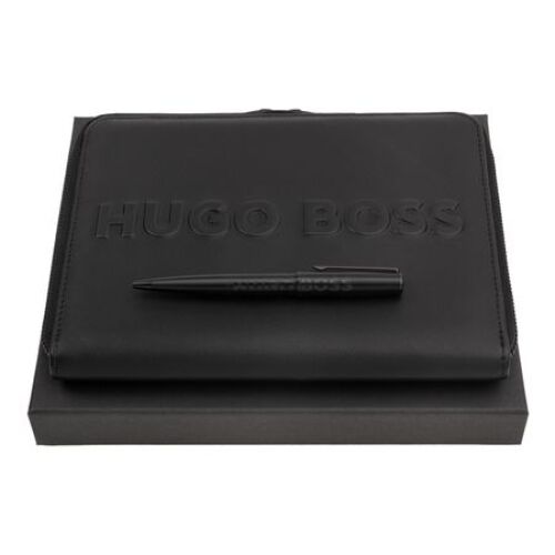 Zestaw upominkowy HUGO BOSS długopis i teczka A5 - HSH2094A + HTM209A Czarny HPBM209A 